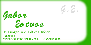 gabor eotvos business card